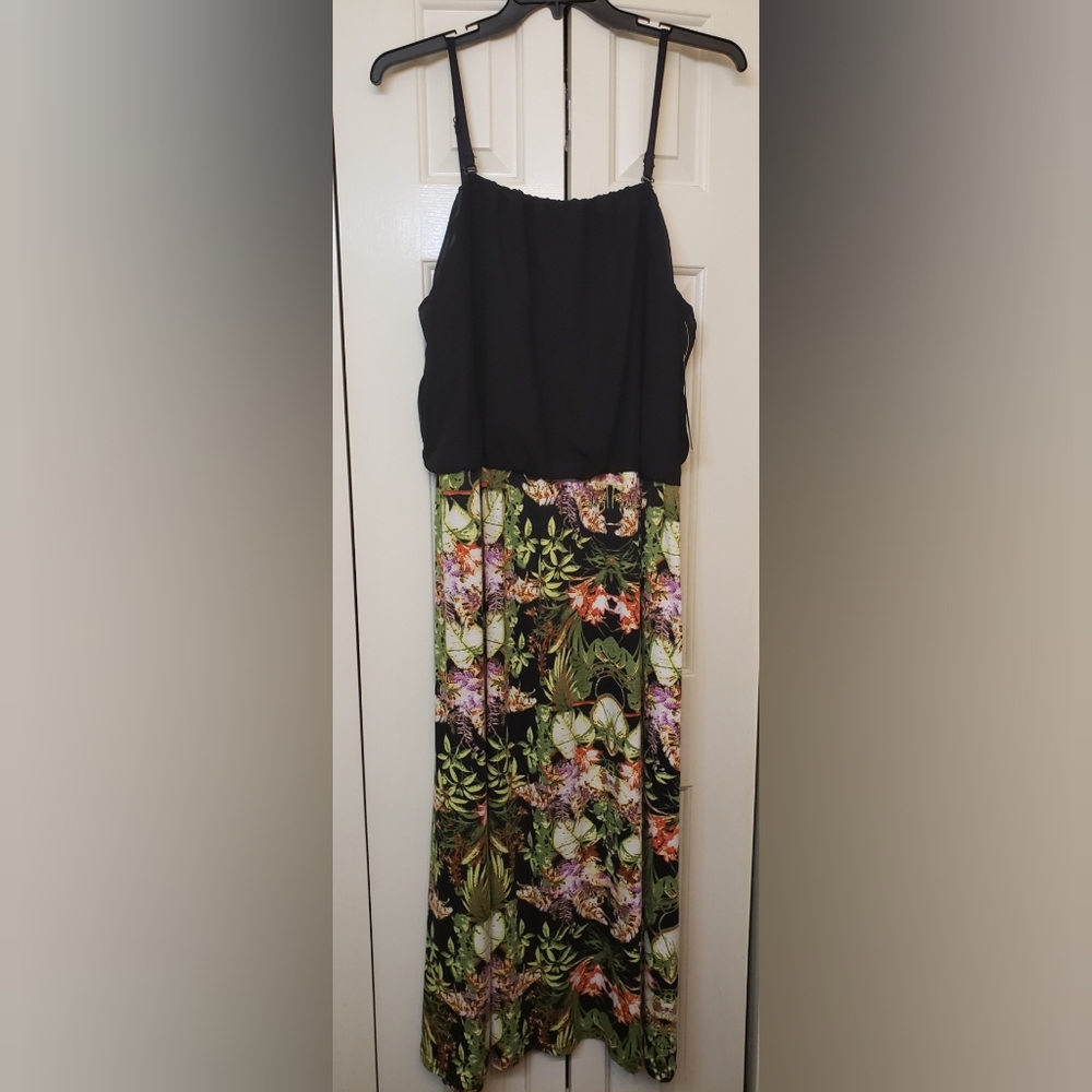Plus Moda Tropical Maxi Dress 4X NWT